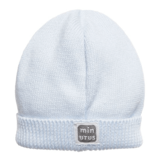 100% Cotton Blue Tricot Baby Hat
