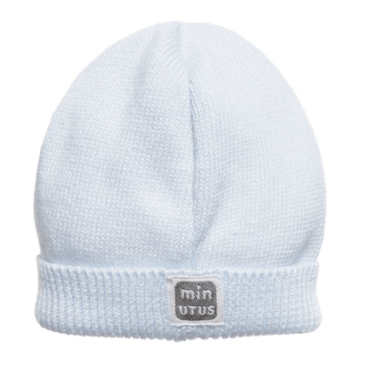 100% Cotton Blue Tricot Baby Hat