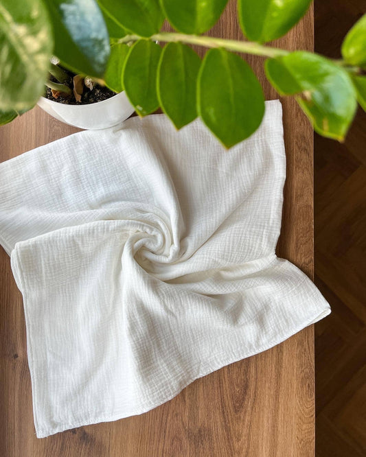 Baptism blanket white plain