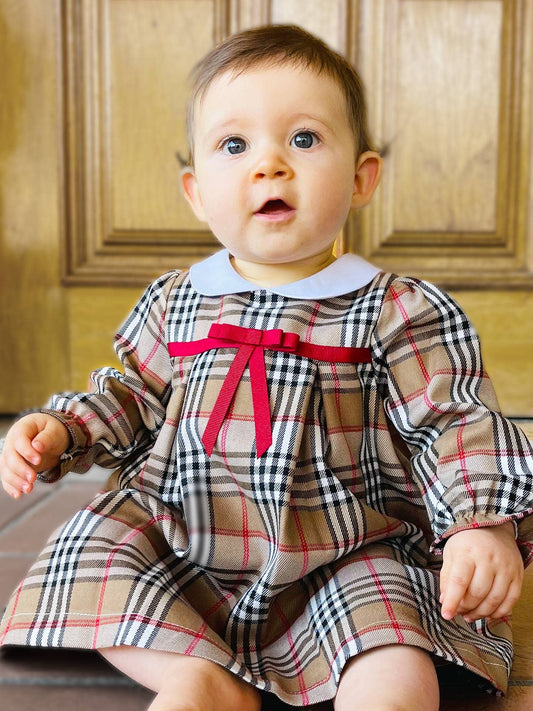 Peter Pan Collar Plaid Dress