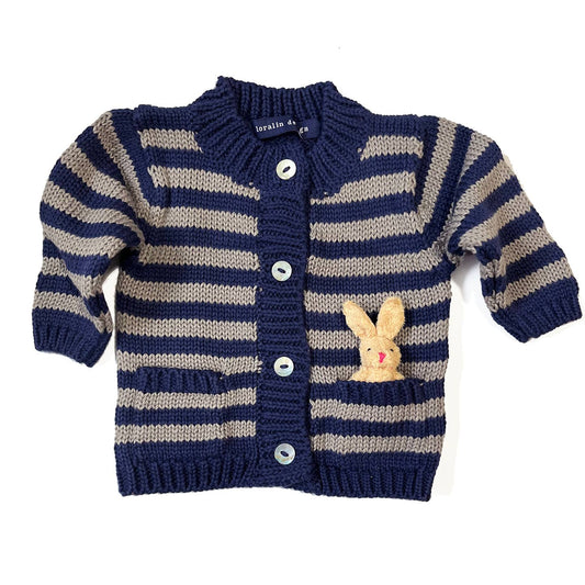Striped Bunny Cardigan