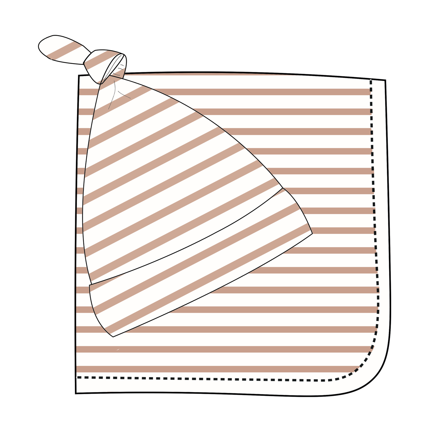 Organic Swaddle Blanket & Hat - Stripes