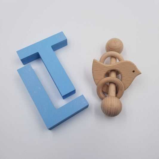 Classic Bird Rattle Wooden Baby Toy