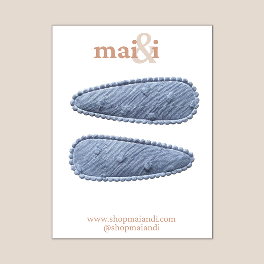 stone blue snap clip set