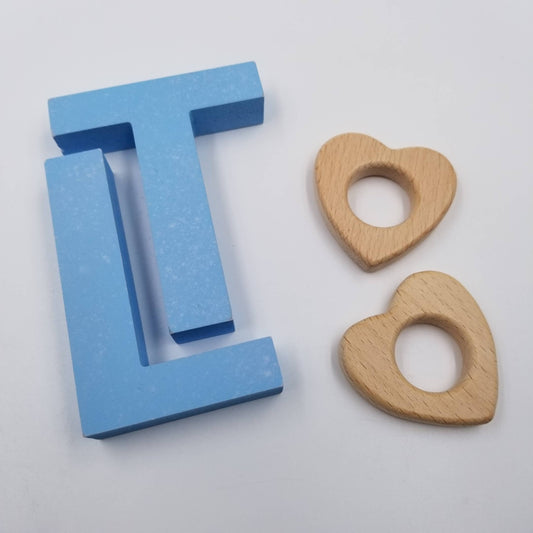 Heart Teething Baby Wooden Grasping Toy