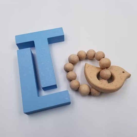 Bird Teething Rattle Wooden Brooklyn Teether