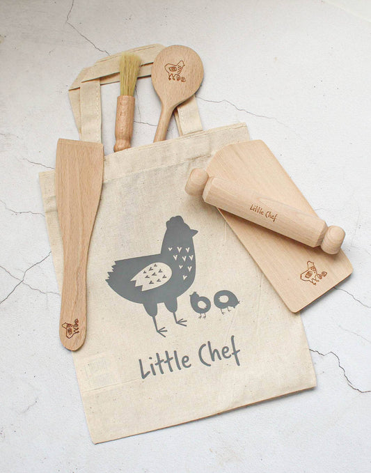 Kids Wooden Baking Set with Bag, Chicken