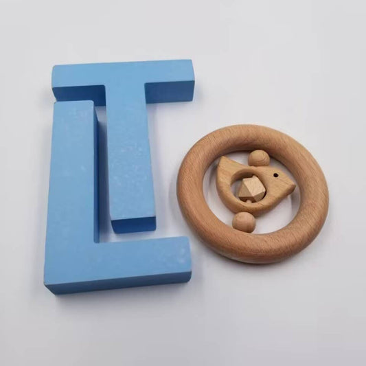 Wooden Bird Teething Rattle