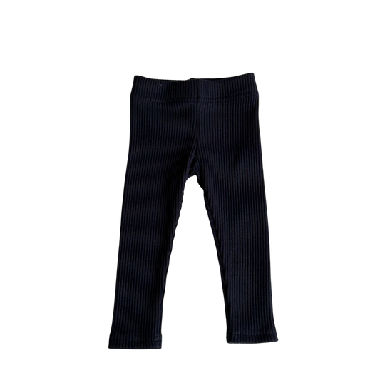 Ribbed Leggings - Navy
