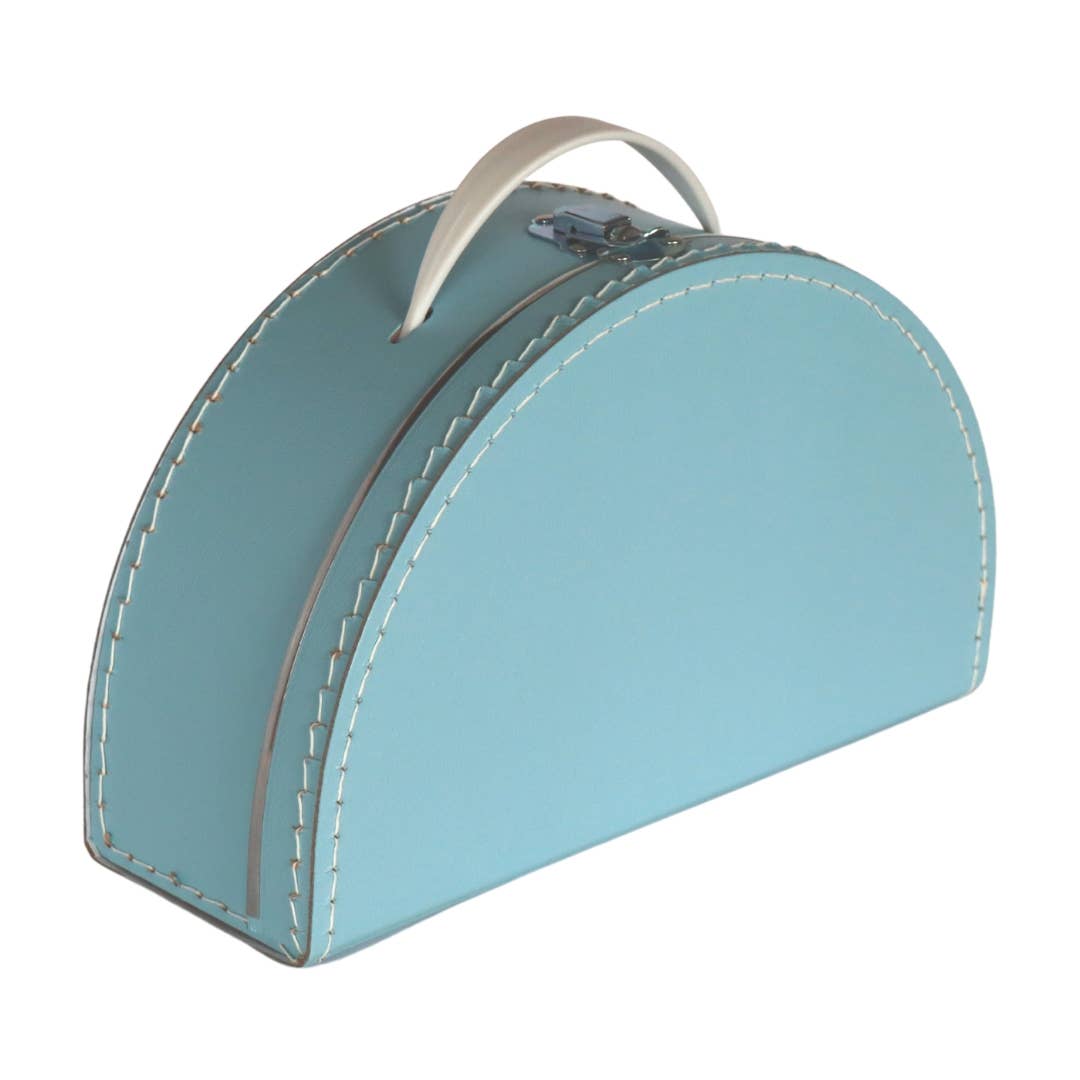 LIGHT BLUE half-round suitcase 28 cm