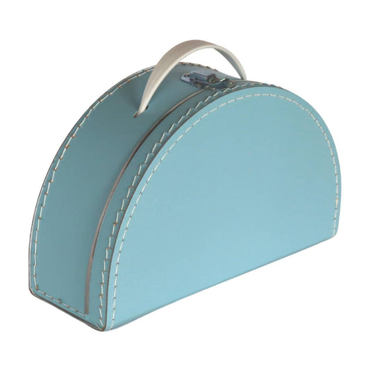 LIGHT BLUE half-round suitcase 28 cm