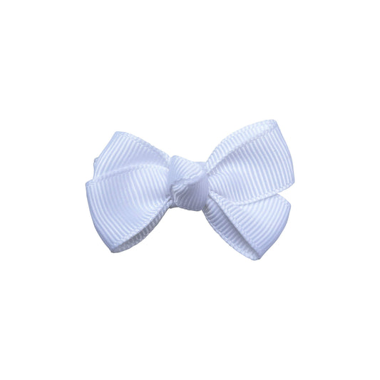 Estelle hair bow with clip in white