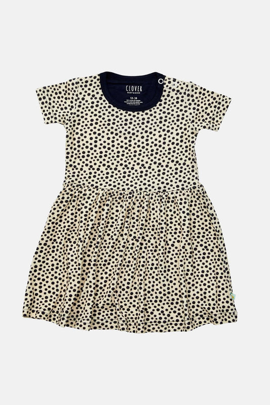 Stretchy Short Sleeve Twirl Dress