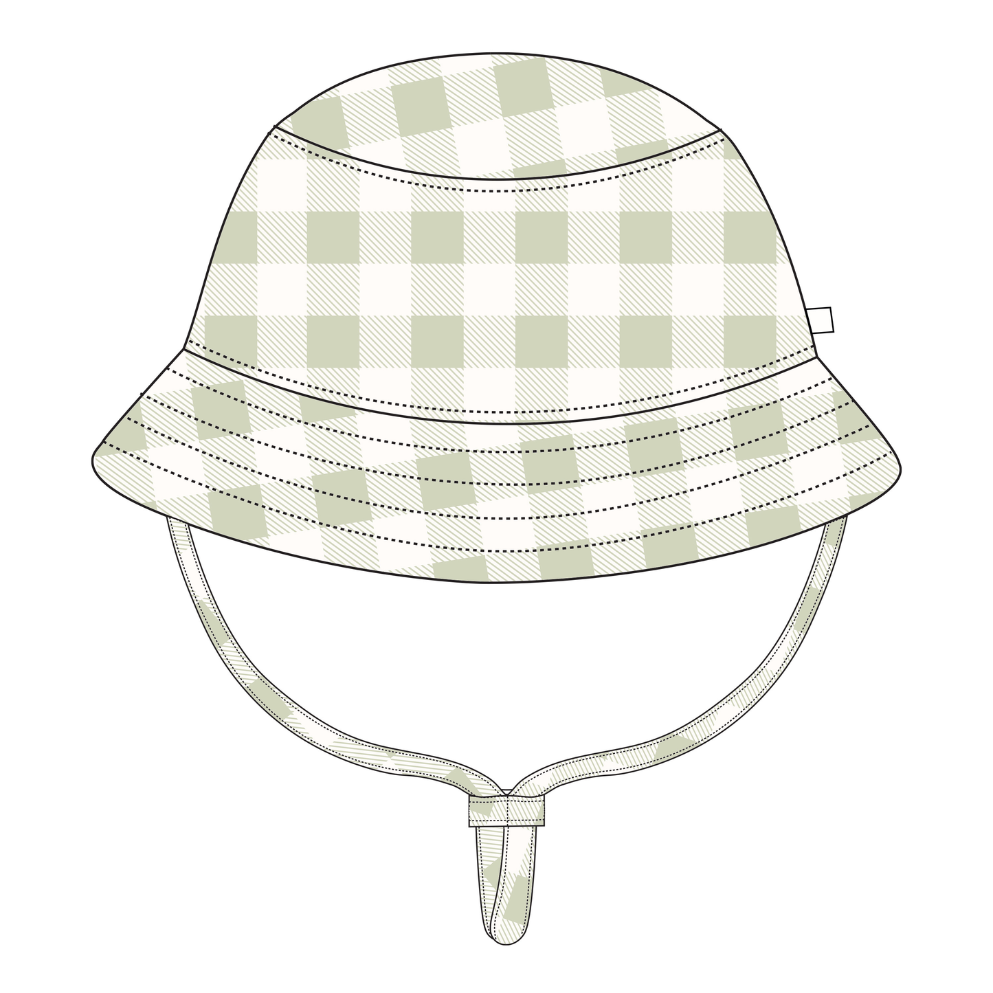 Organic Bucket Sun Hat - Gingham