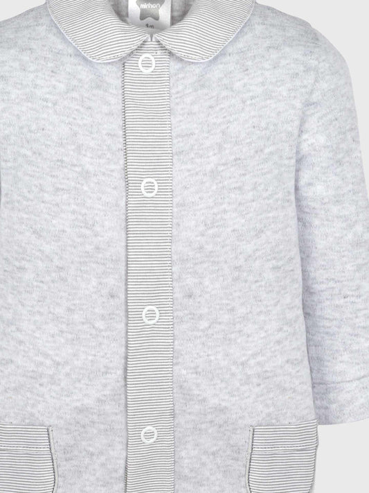 Babygrow with pockets and stripes