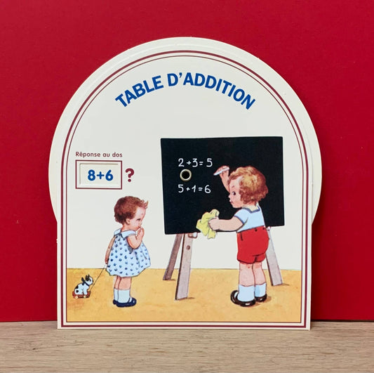 Addition Answer Disc on the Back - Chalkboard