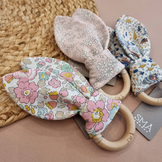 BABY TEETHING TOY, 10pcs, random Liberty print