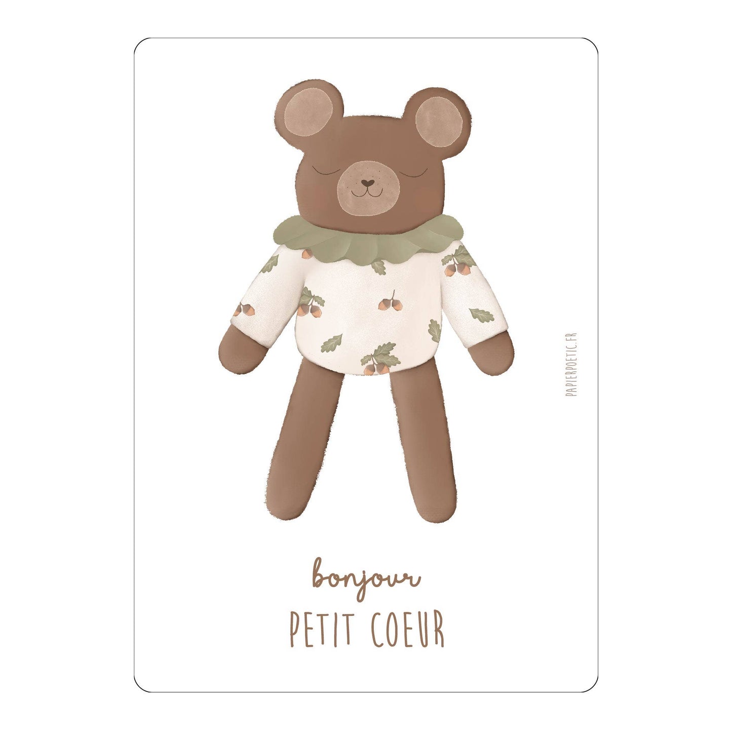 Autumn “Doudou bear” card