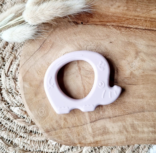 Elephant Teether - Soft Pink