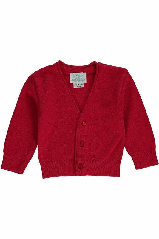 Red Cotton Cardigan