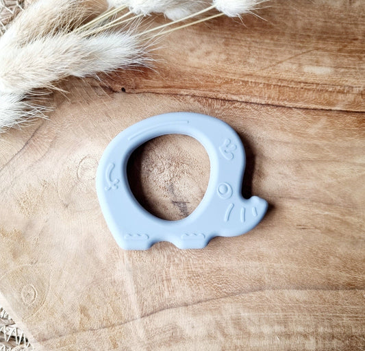 Elephant Teether - Grey Blue