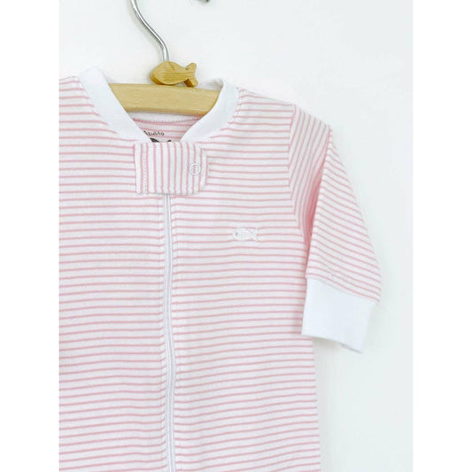 Pink Stripped Zipper Pajamas