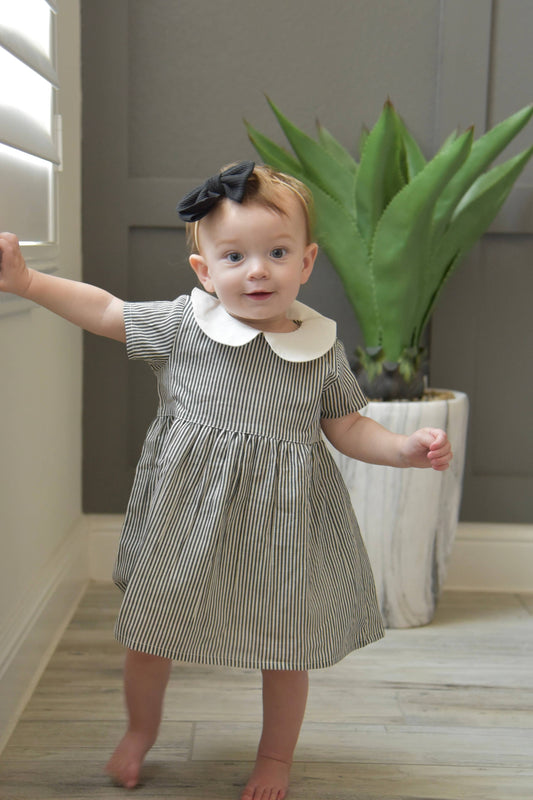 Peter-Pan Collar Dress w/ Diaper Cover