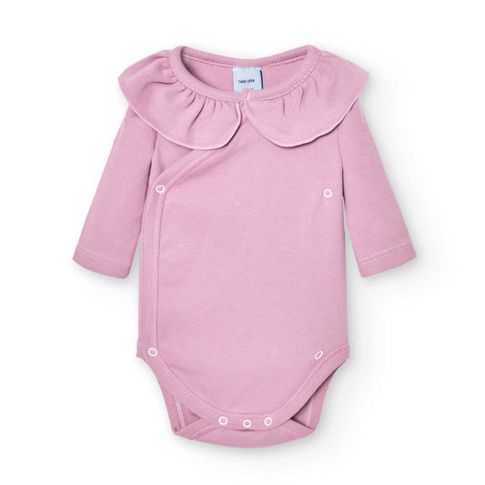 CROSSED BODY WITH RUFFLE NECK