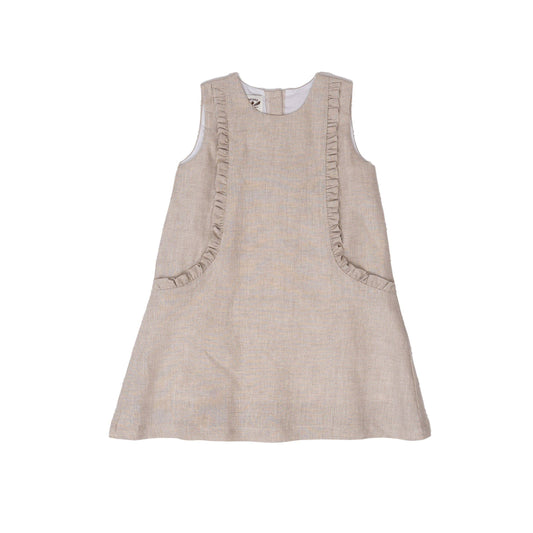 Kora Tan Linen Dress